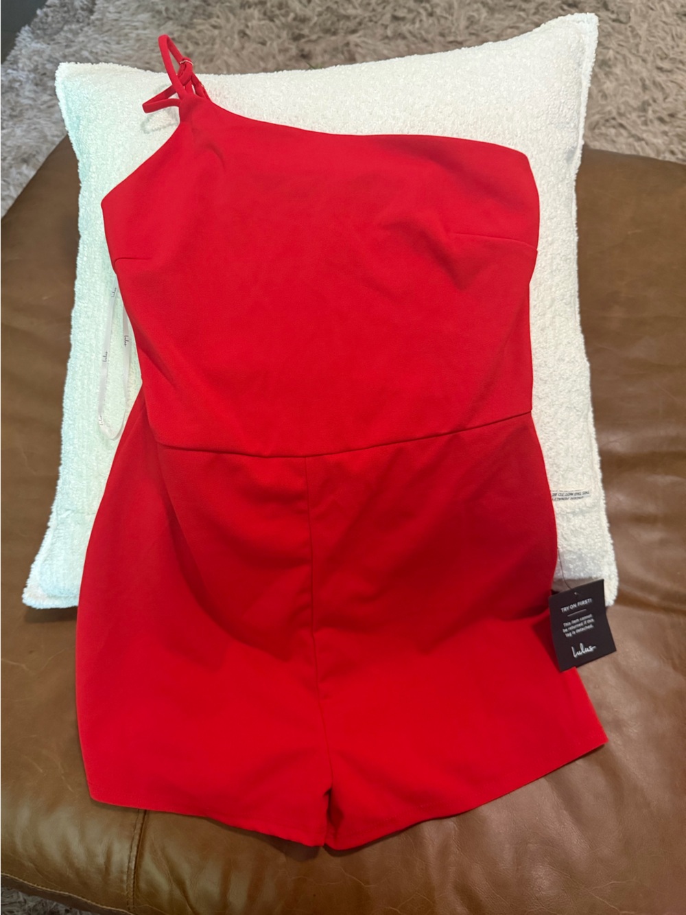 Lulu's Bright Red Strapless Dress romper